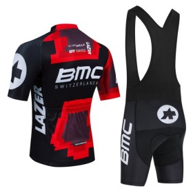 Completo Maglia + Pantaloncino con bretelle 2024 BMC-Switzerland Manica Corta Nero